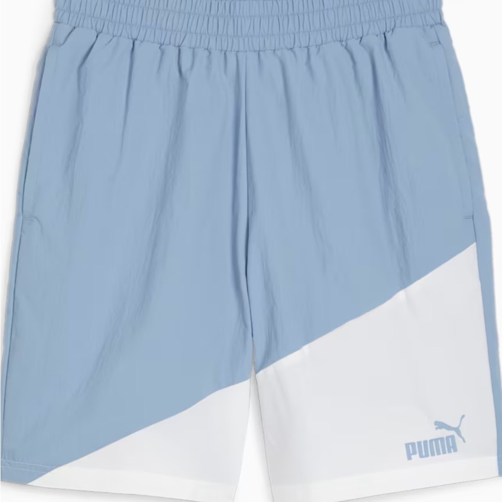 Puma powder blue and white colorblock shorts size Large Men’s